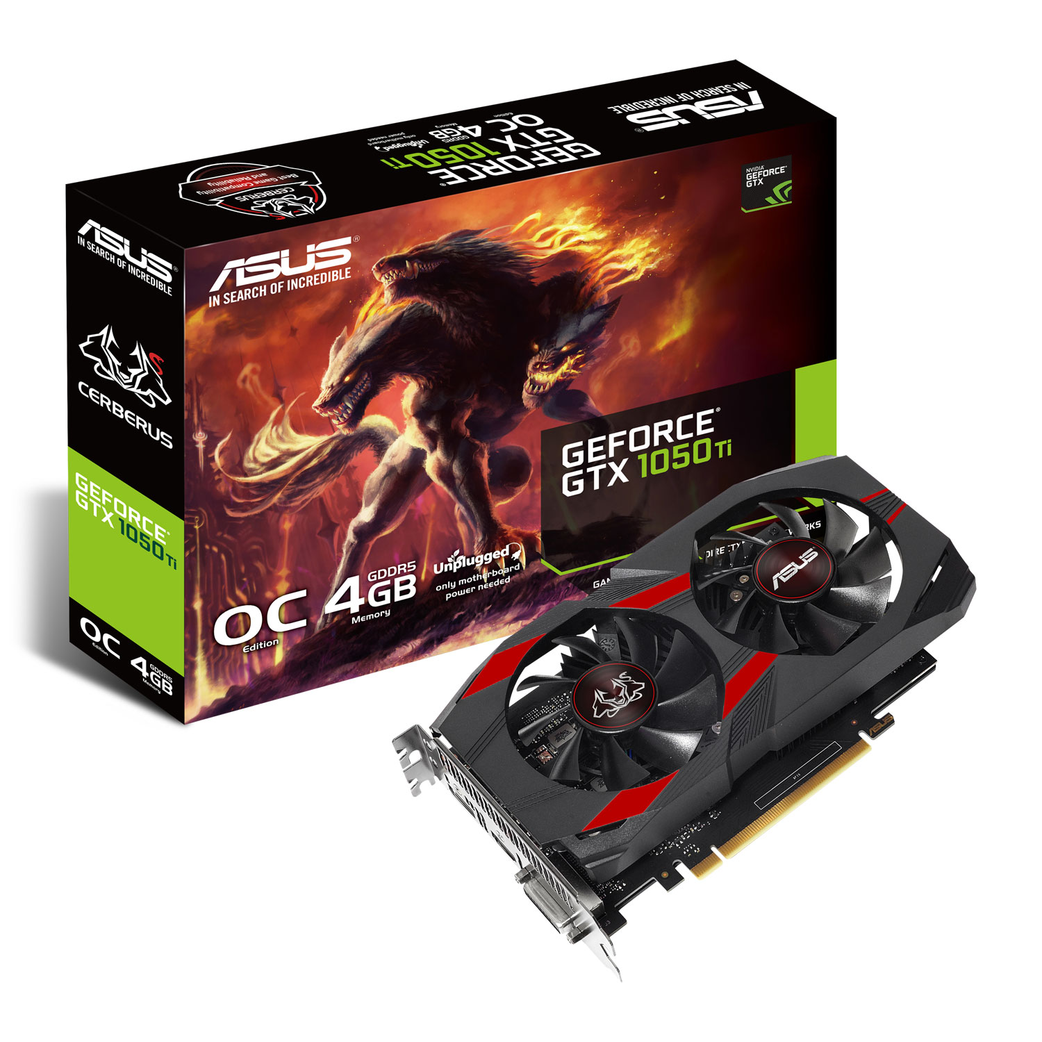 ASUS Cerberus GTX 1050 TI, 4GB, 128-bit